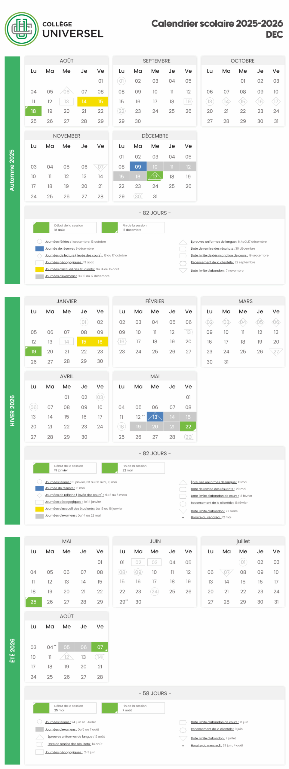 calendrier fr – DEC