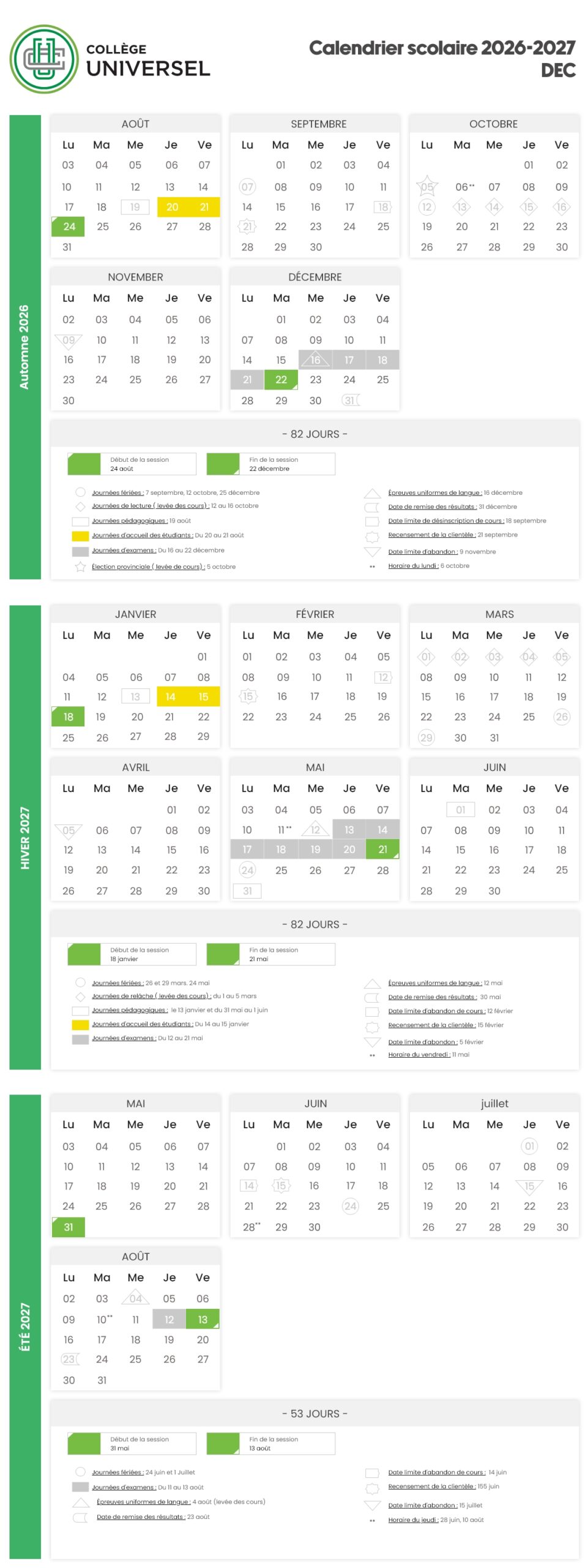 calendrier fr –dec – 2026 2027